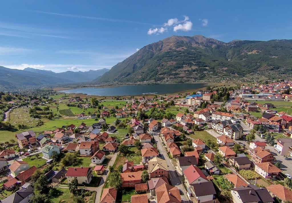 plav houses drone view